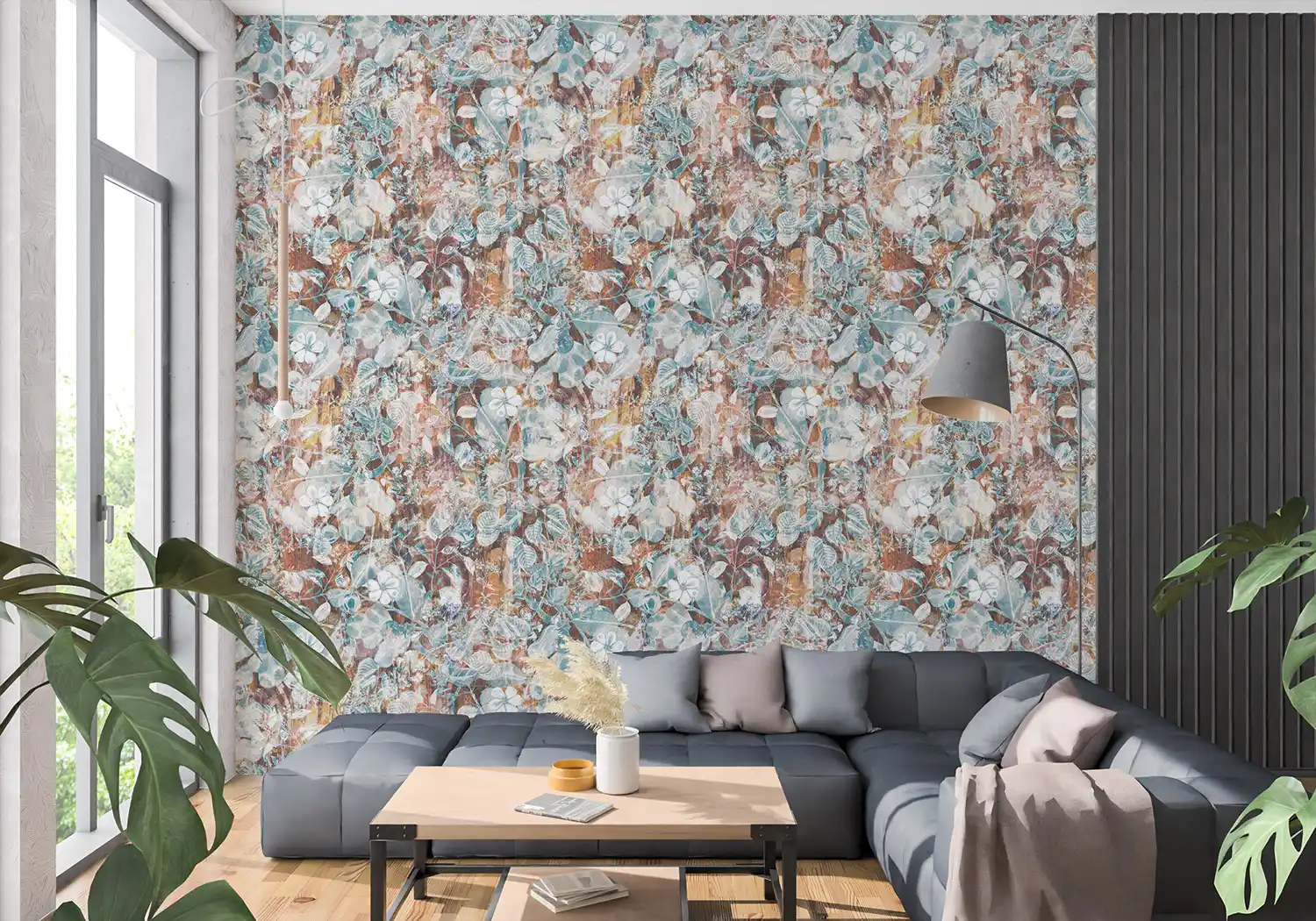 Abstract Floral Wall